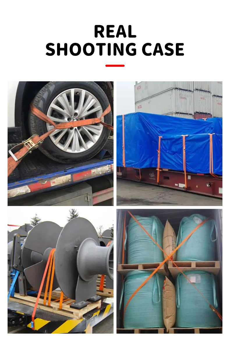 Cargo Strap For Motocycle Truck Pick Up TieDown Ratchet Strap Heavy