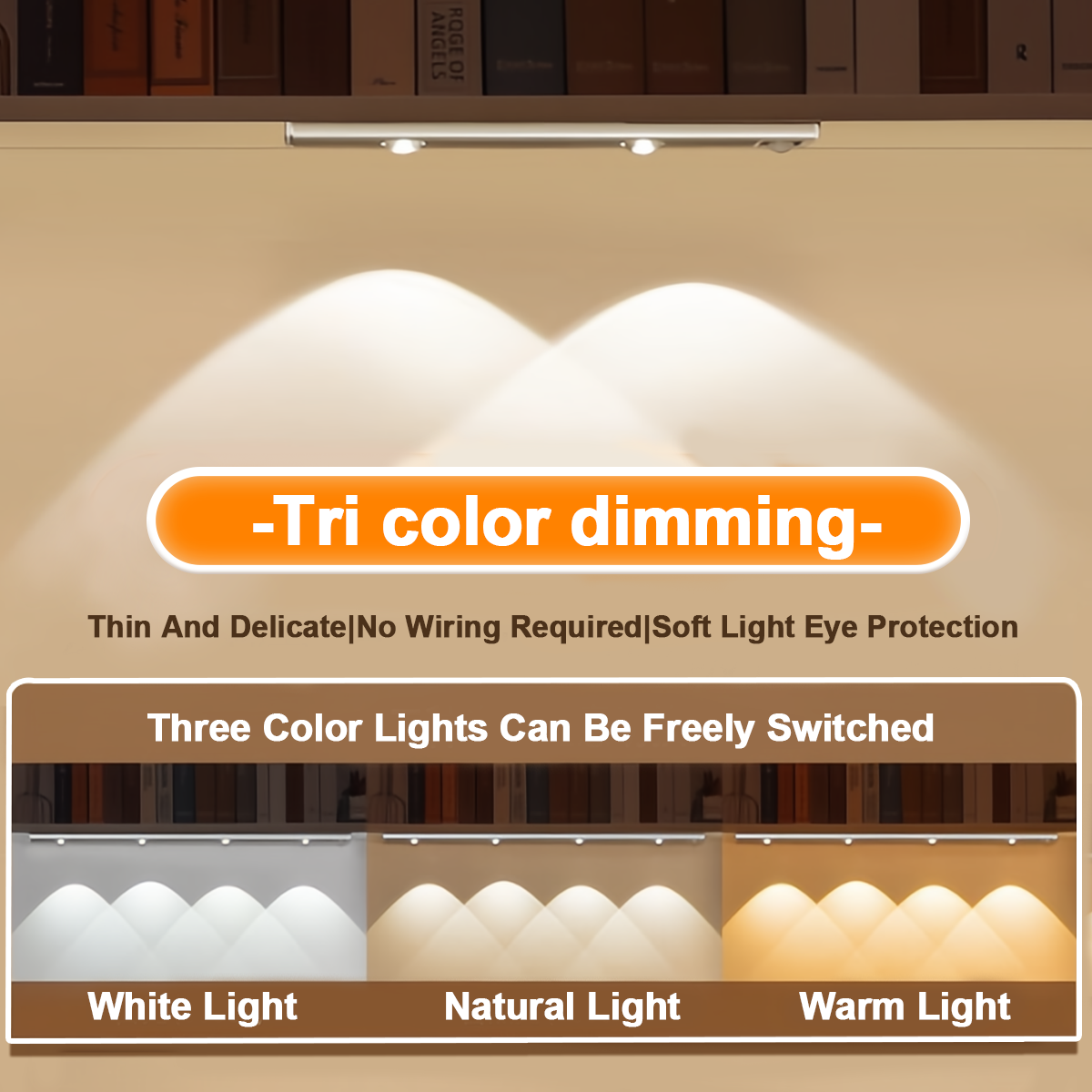 LED Motion Sensor Light Rechargeable Cabinet Light for Bedroom Kitchen ...