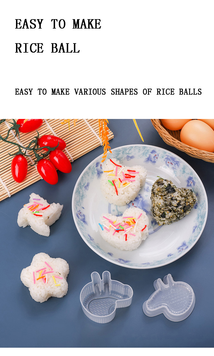 DIY Rice Ball Sushi Mold Creative Cute Shape Rice Ball Mold Cartoon ...