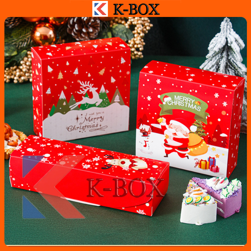Red Christmas Design Paper Box Gift Treat Boxes packing gift dried