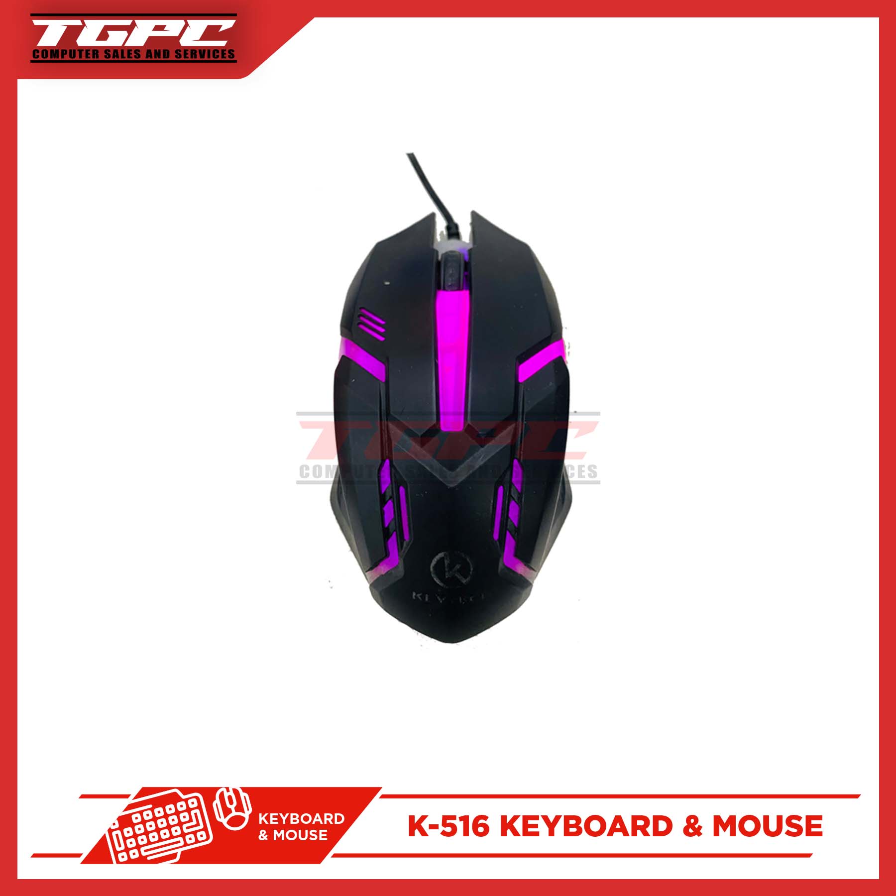 Keytech K-516 Backlit LED RGB Gaming Keyboard Mouse Combo | Shopee ...