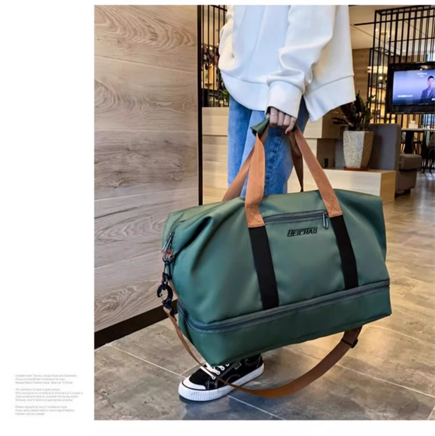 YOYO Travel Bag Women Men Korean Large Capacity Duffle Gym Sports ...