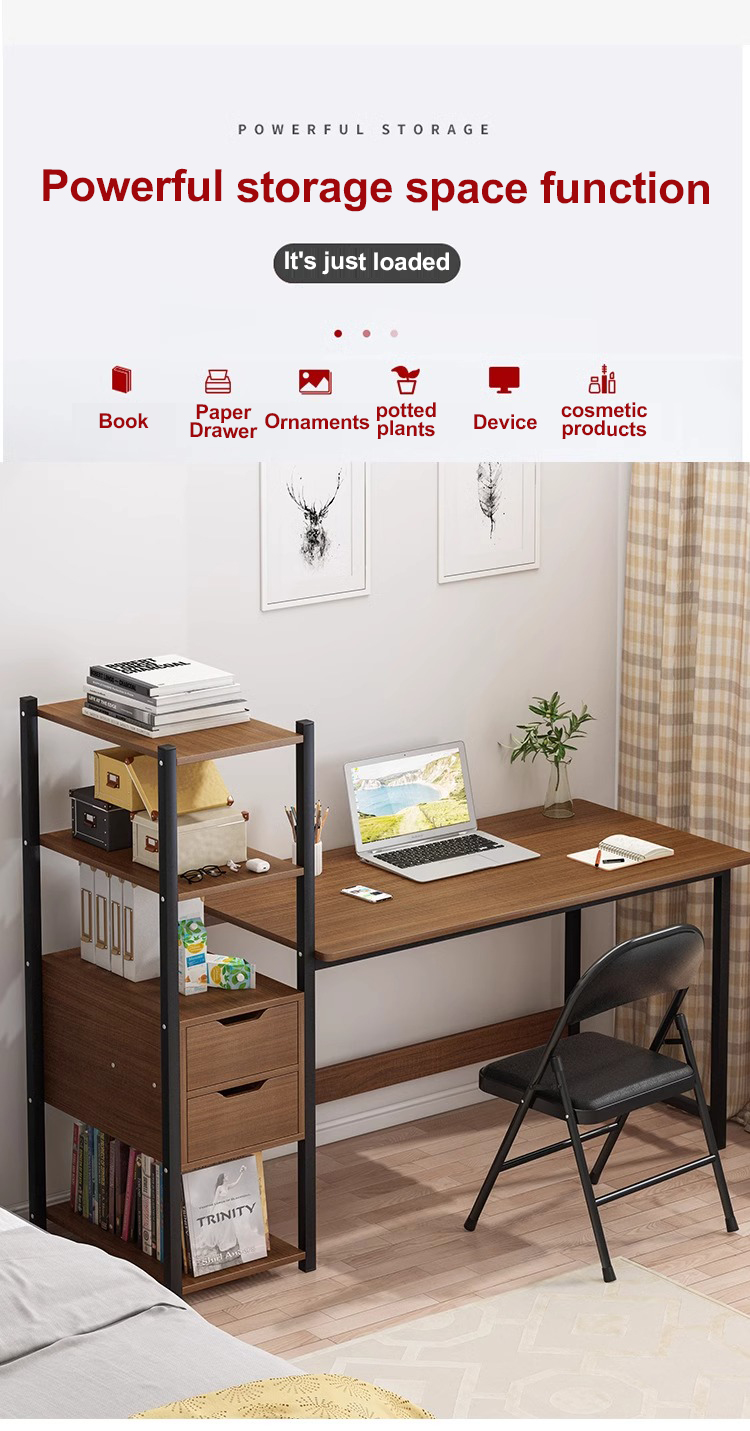 MC Study Table with drawer Desktop Table Computer Table with Shelves ...