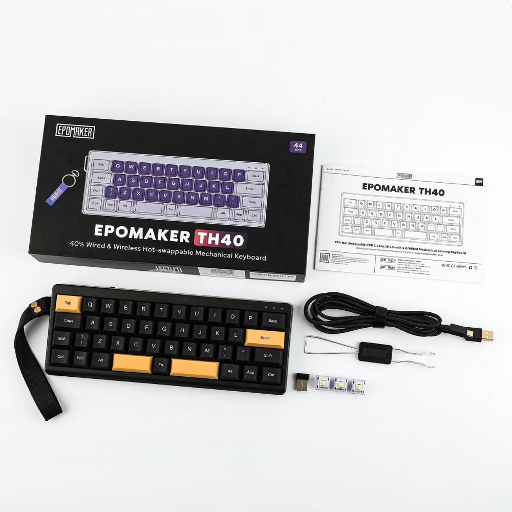 Epomaker TH40 44 Keys VIA Programmable Gasket Tri-Mode Wireless Hot ...