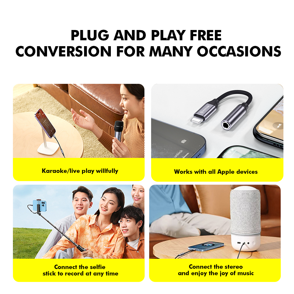 Popcorn AUX Cable to 3.5mm Earphone Adapter Cable Fast Audio Sync ...