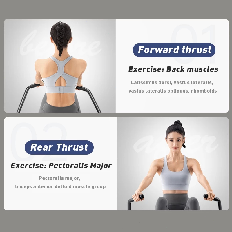 Rowing Machine Home Fitness Training Equipment Hydraulic Folding Double ...