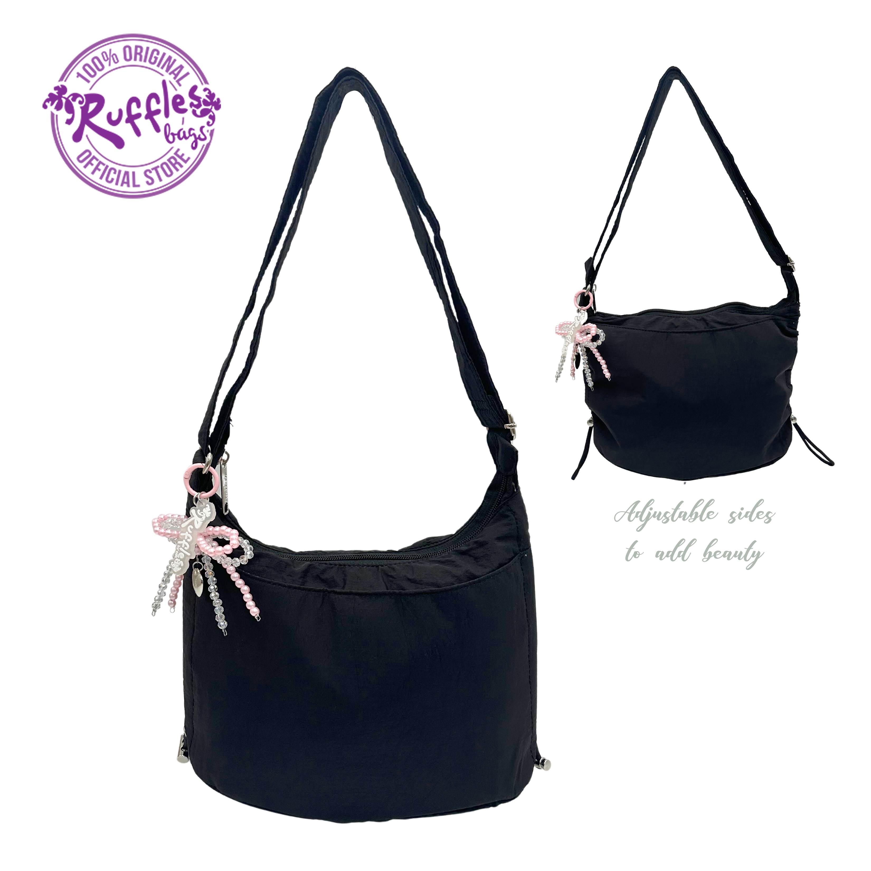 Ruffles Bags Louise 2-Way Sling Bag/Shoulder Bag (Black, Beige, Purple ...