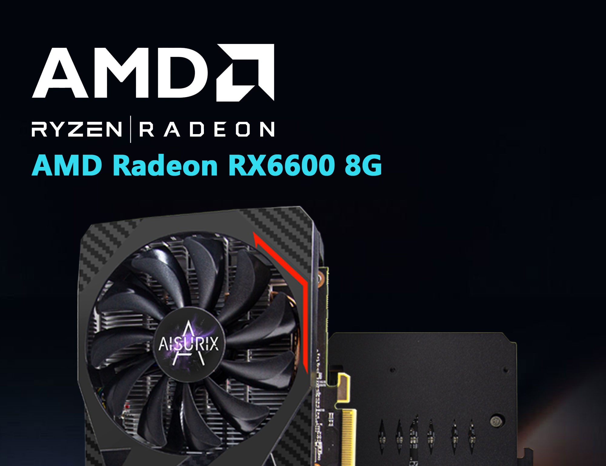 AISURIX RX6600 Graphics Card RX6600XT 8GB GDDR6 128Bit Memory GPU Video ...