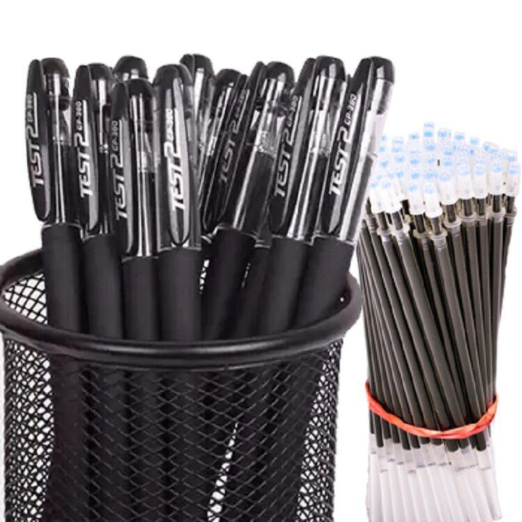 5pen +20 refill ballpen set organizer Carbon Pen Gel pen black 0.5mm ...
