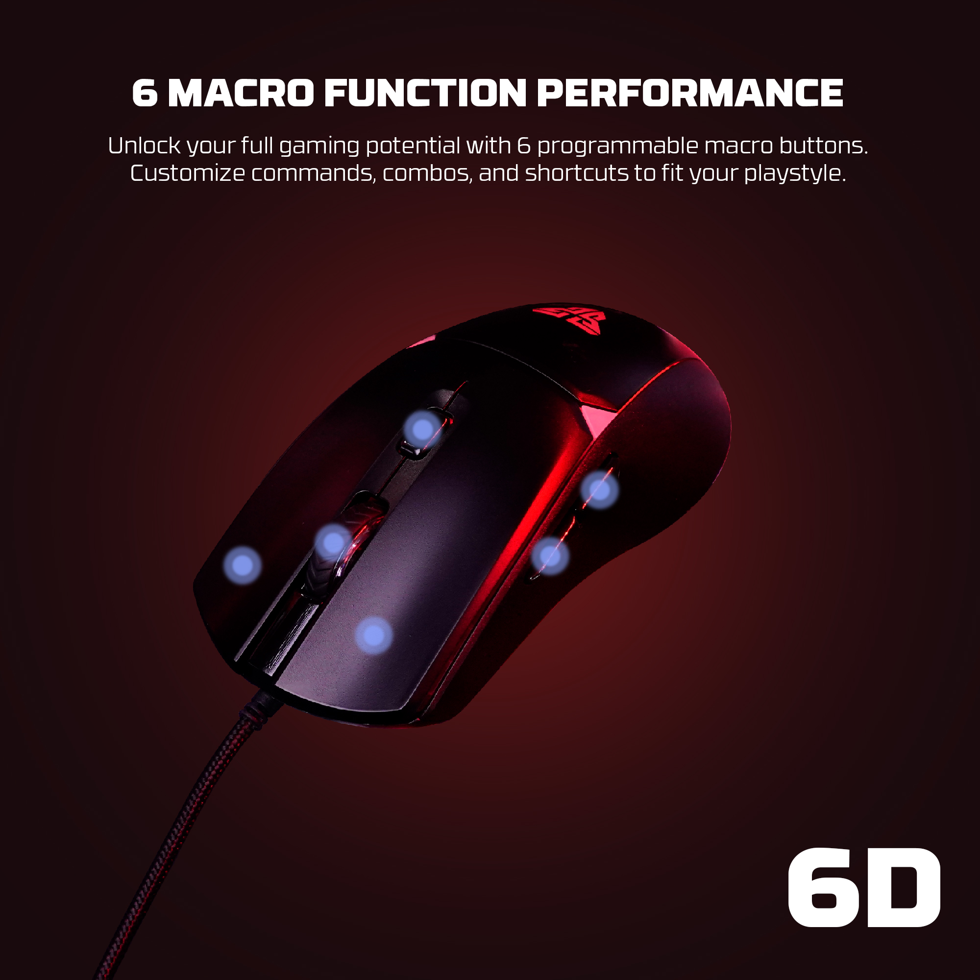 Fantech Mouse VX7V2 Crypto II Wired Gaming Mouse with RGB Lighting ...