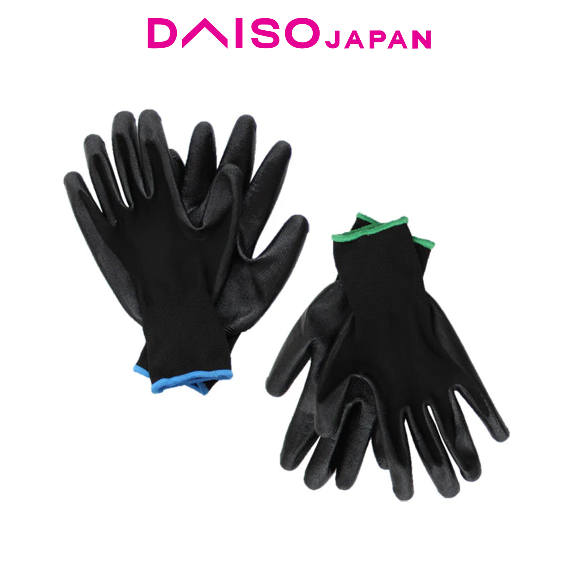 Daiso Rubberized Mesh Black Gloves (Free size, 1 pair) | S…
