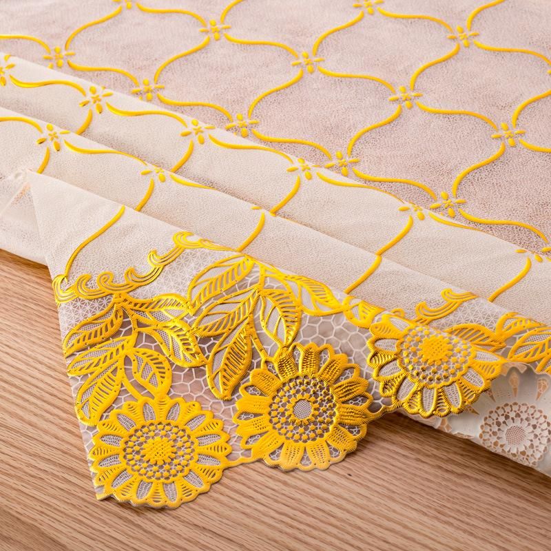 2-8 Seater PVC Table cloth Golden/Silver Hot stamping Table Cover ...