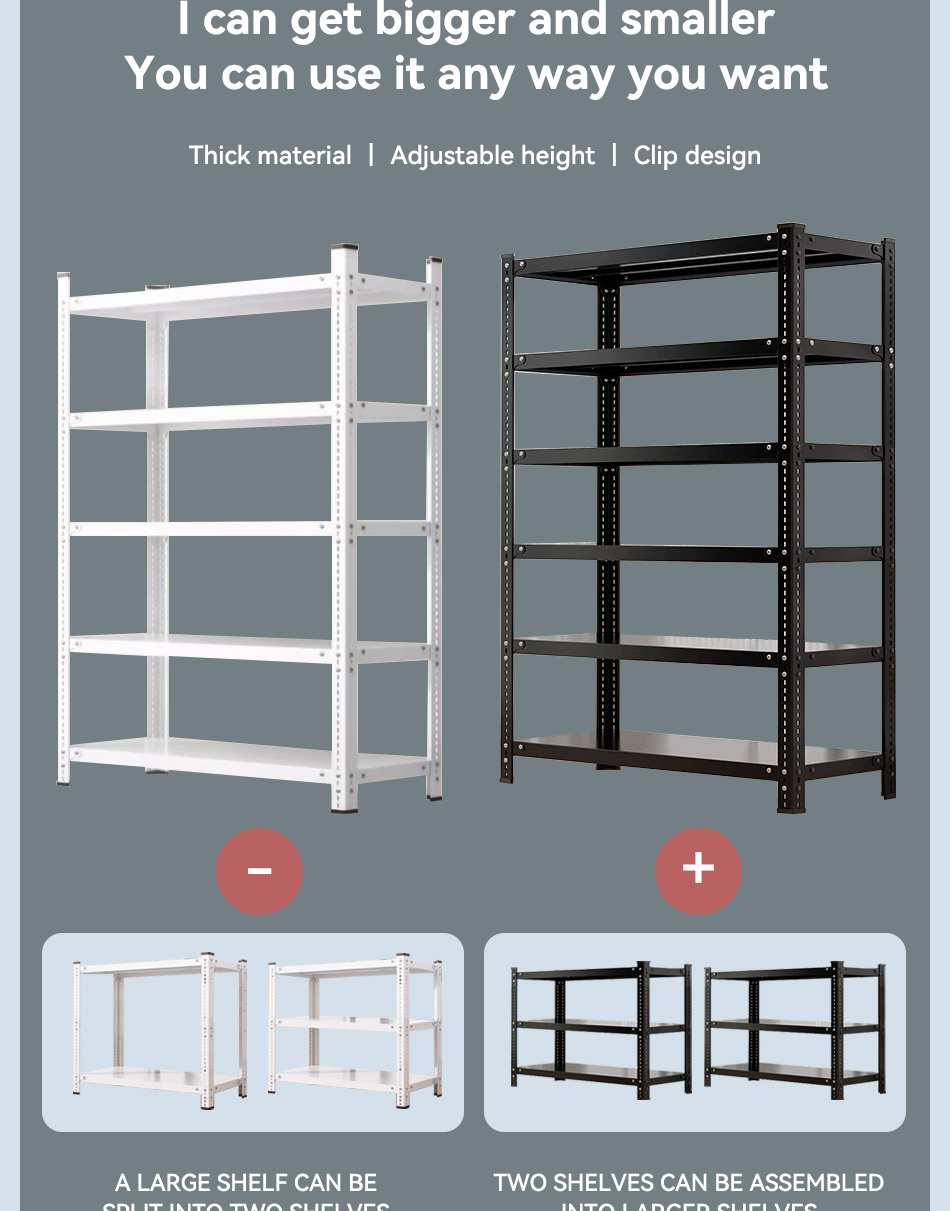 DRG 3-5 Layer Metal Rack Steel Shelf Rack Boltless Organizer Stainless ...