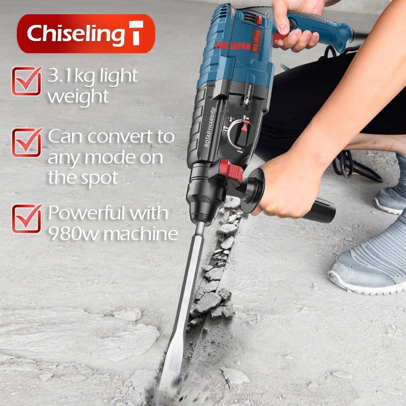 Rotary Hammer Drill Impact Chipping Gun Drill Heavy Duty Demolition ...
