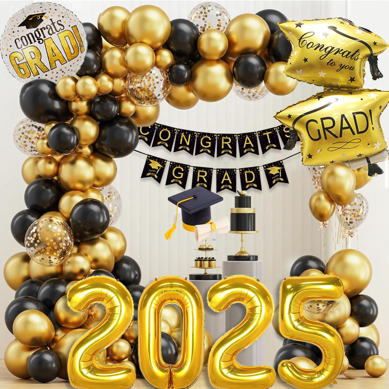 Graduation Decoration Happy Graduation Banner Congrats Gradution Foil ...