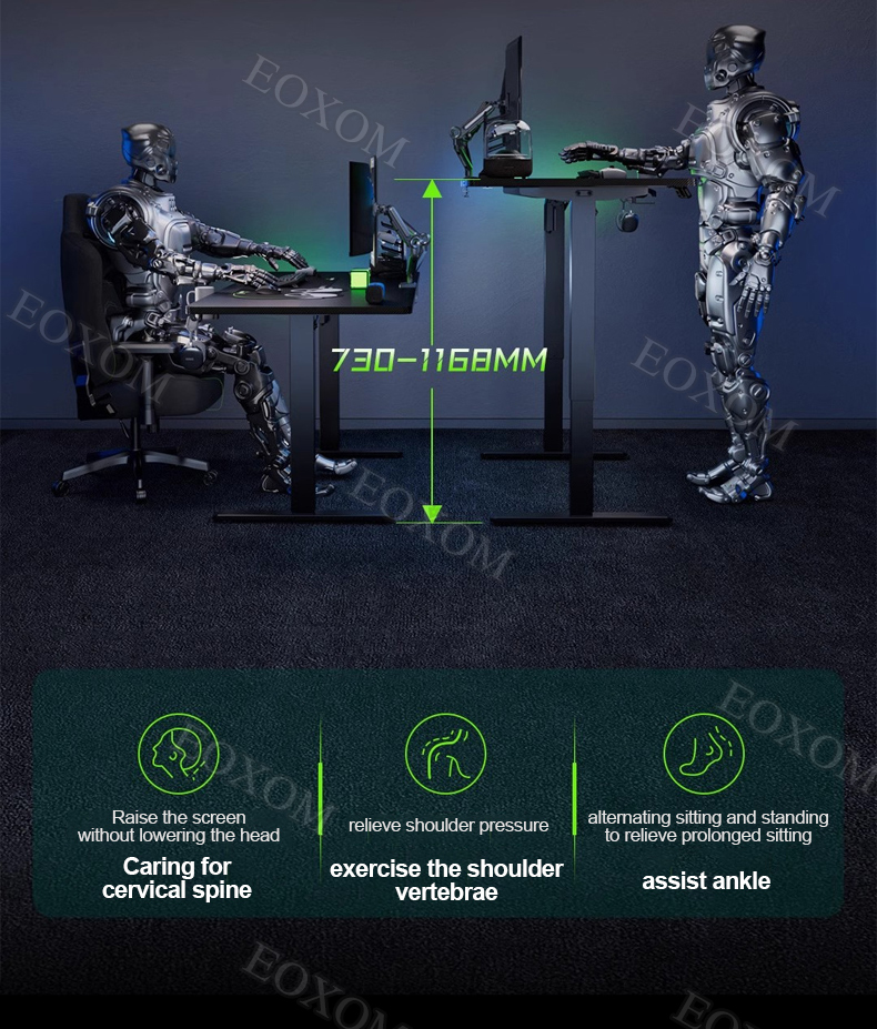 Electric Elevating Table Standing Computer Desk Elevating Height ...