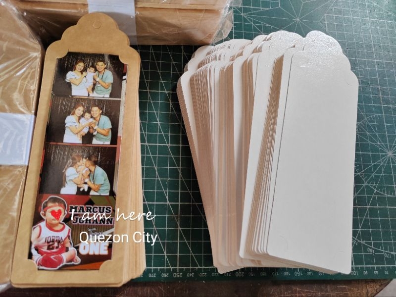 100pcs 2x6in Rustic Brown Bookmark Strip Frame for Photobooth ...