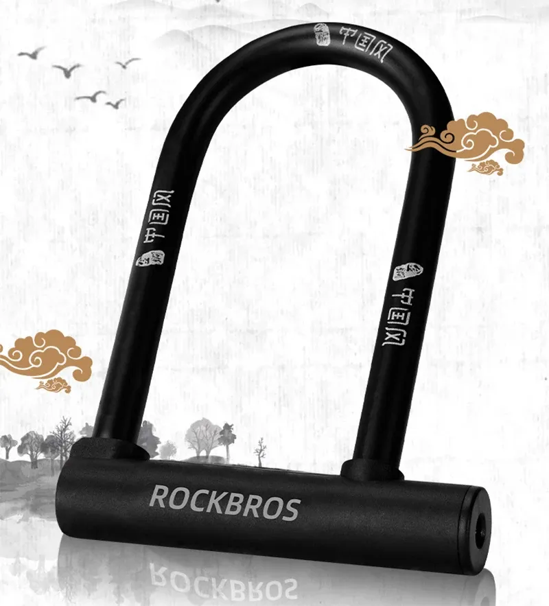 ROCKBROS Bicycle U Lock Optionally Available With Steel Cable Anti ...