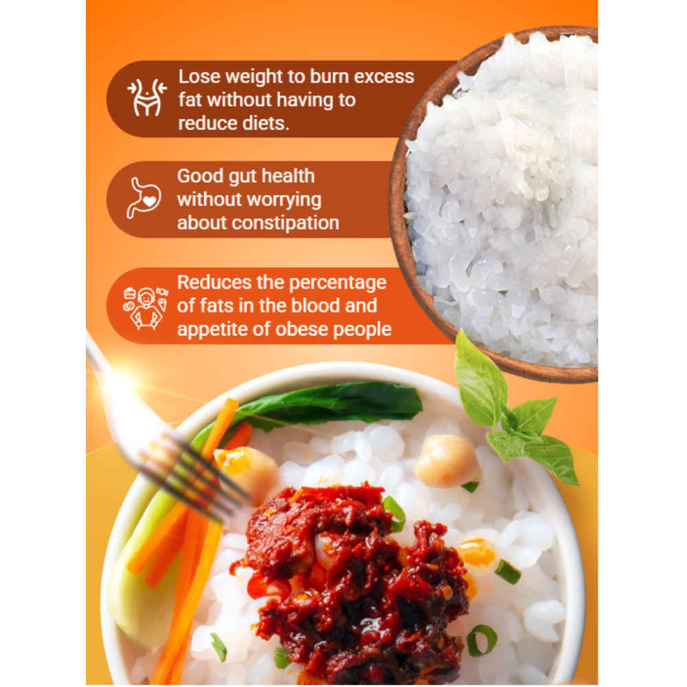 Winme Shirataki Rice Organic Low Carb Low Fat Healthy Konjac Rice Sugar ...