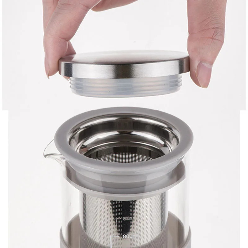 (COD)800ml Cold Brew Maker Iced Coffee Maker Portable Cold Brew Pitcher ...