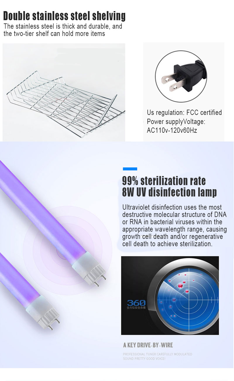 UV Sterilizer Sterilizer 99.9% Towel Tools with Timer Ozone Nail Salon ...