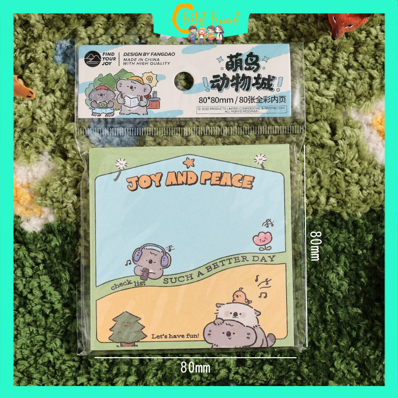 1pcs Moe Island Zootopia Cartoon Cute Square Sticky Notes Book Message ...