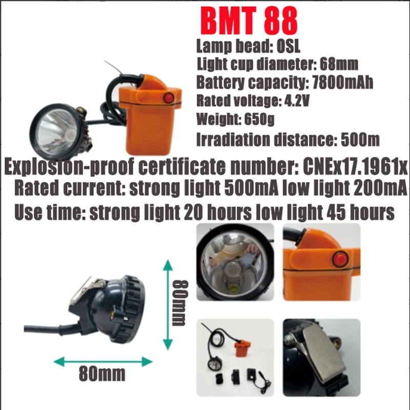KL5M/KL8M Miner's Lamp Wisdom Flashlight Rechargeable Lithium Battery ...