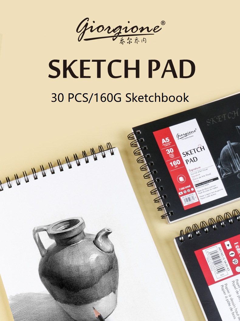【HOT】Professional sketchbook Thick paper Spiral notebook Art school ...