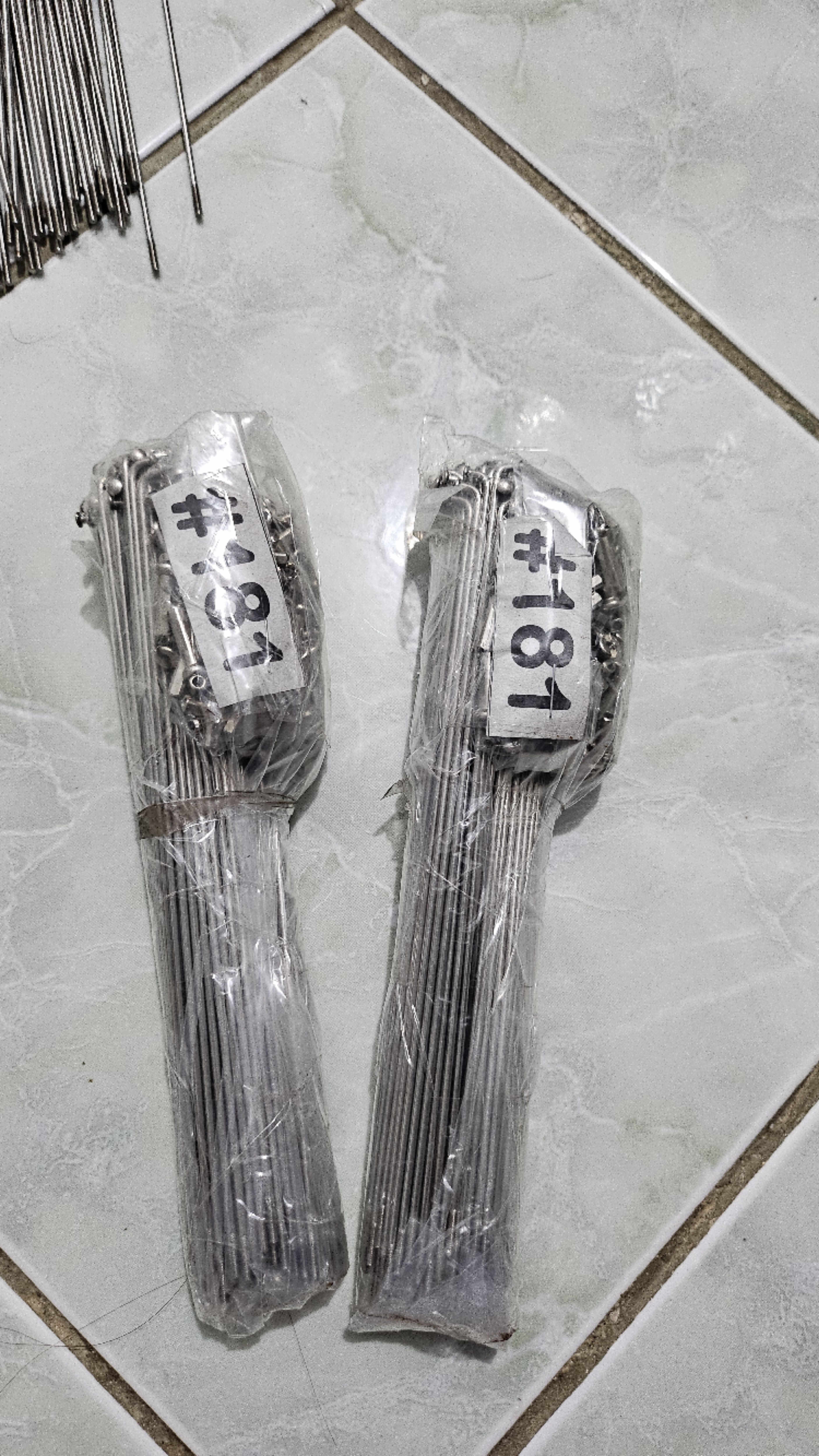 Bicycle spoke or rayos stainless 181m.m long niple size 20 good quality ...