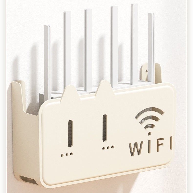Wifi Shelf Storage Perforation-Free Router Shelf Set-Top Sox Wall ...