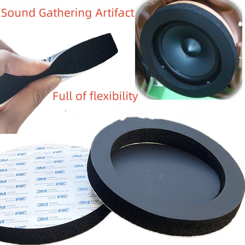 2 Pcs 6.5 Inch Car Speaker Ring Bass Speakers Sound Self Adhesive ...