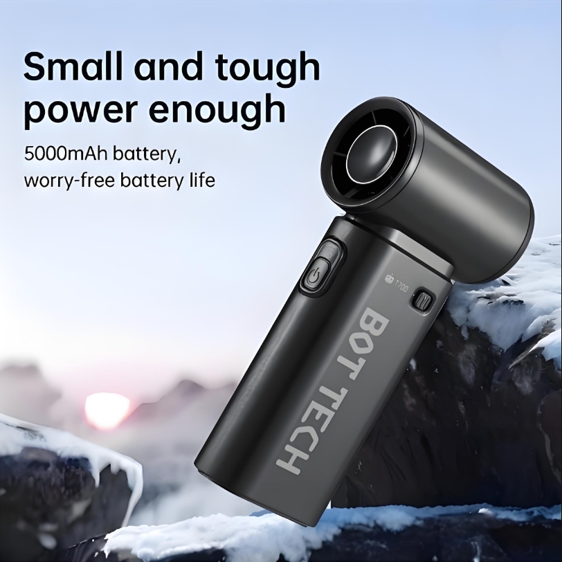 BOT TECH Handheld Fan 5000mAh BT-T700 Portable Mini Fan Rechargeable ...