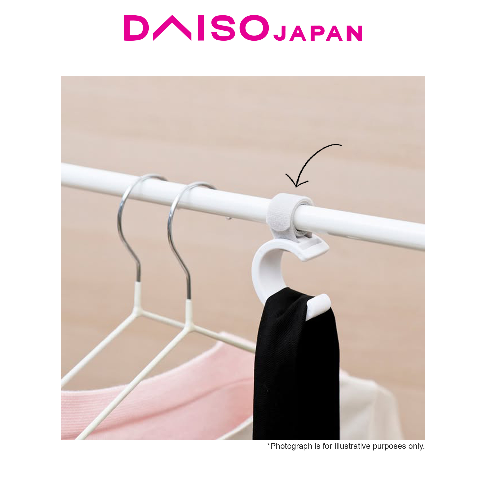 Daiso White Hook with Belt (4 pieces) | Shopee Philippines