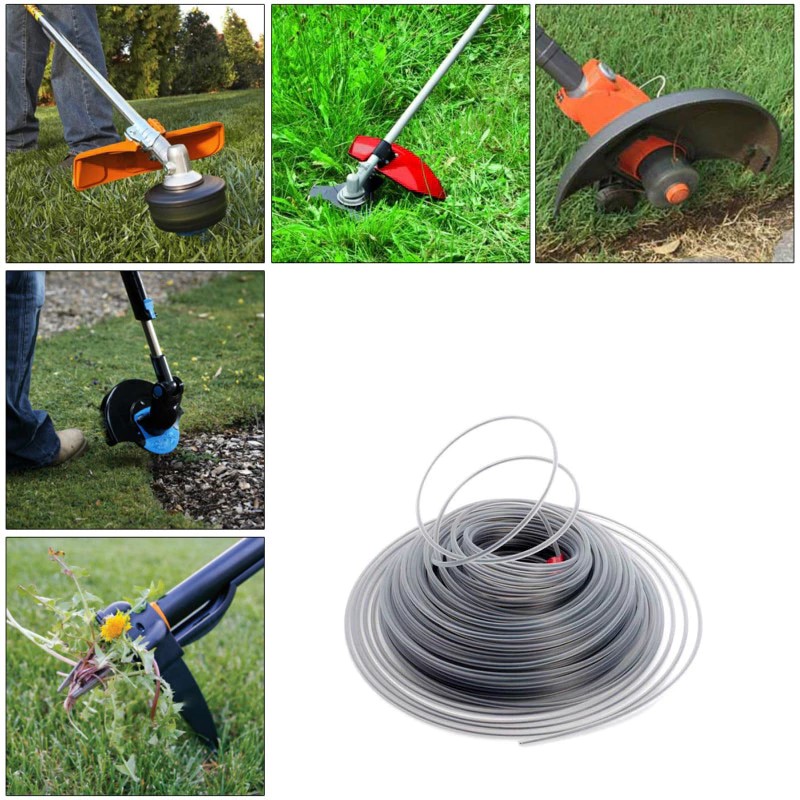 31 Meter Grass Steel Trimmer Line 3.0mm Brushcutter Trimmer Line Rope ...