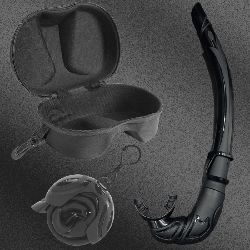 DIVI Folded Snorkeling Set for Adult Diving Mask Snorkel Scuba Diving ...