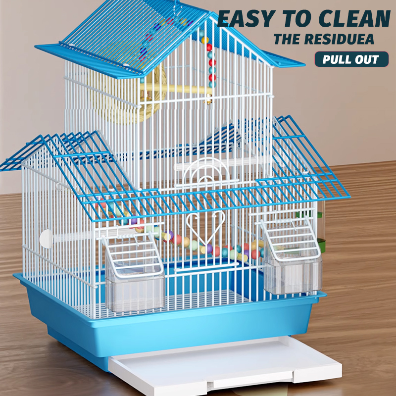 Bird Cage House For Love Bird With Feeding Box Easy Handle Easy To ...