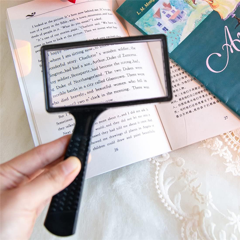 Large Rectangular Handheld Magnifier For Senior Low Vision Reading ...