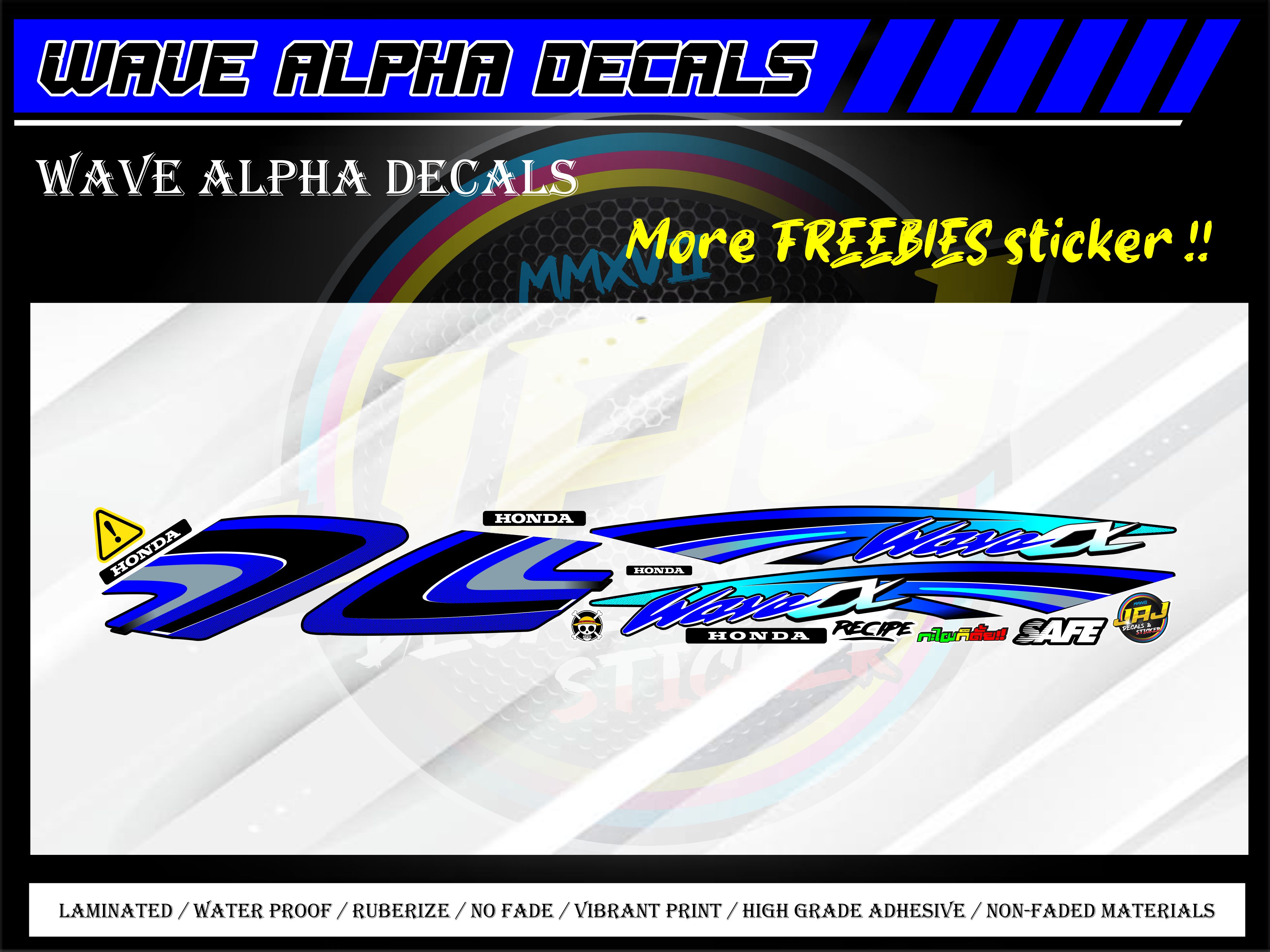 HONDA WAVE ALPHA DECALS STICKER - HIGH QUALITY STICKER | Shopee Philippines