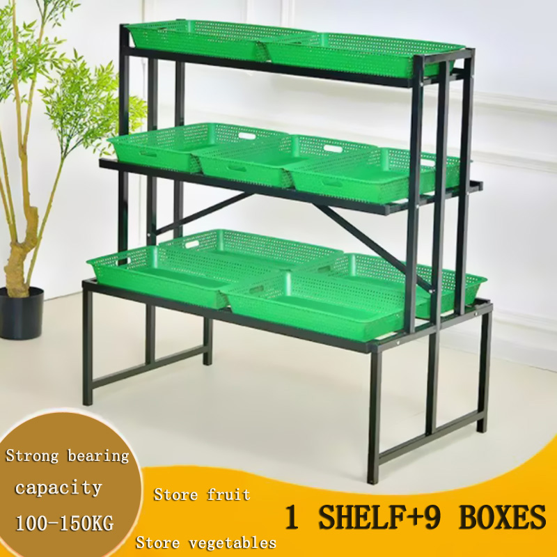 Supermarket fruit store shelves vegetable and snack racks multi-layer ...