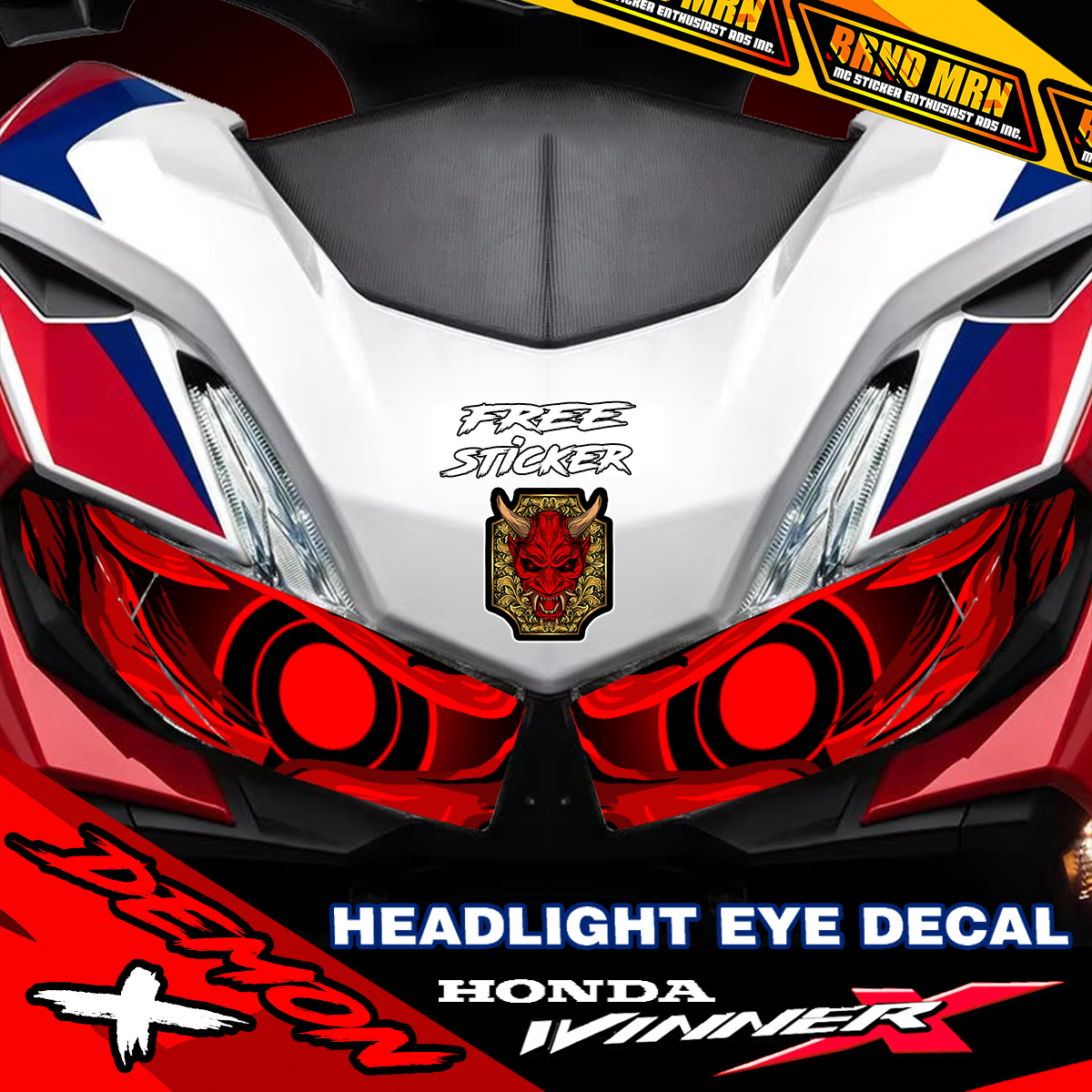 HONDA WINNER X HEADLIGHT EYE DECAL CLEAR STICKER TINT PROTECTOR ...