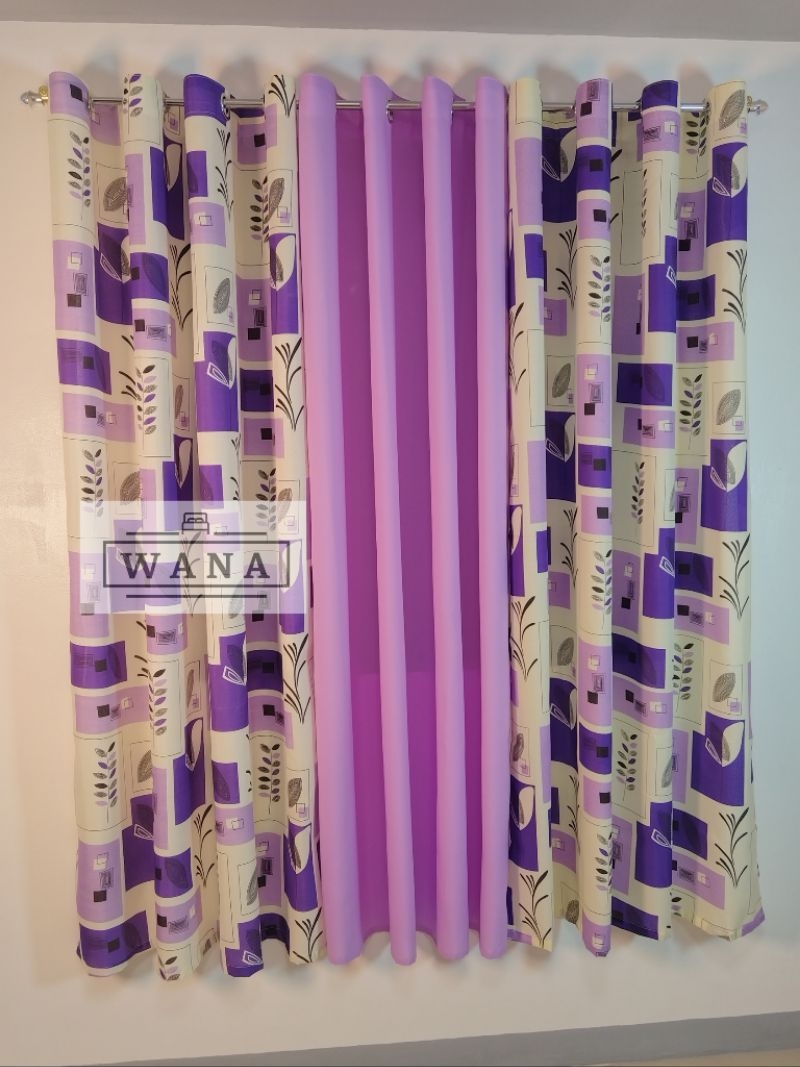 WANA - Fern Square Lavander Ring Window Curtain Sold per piece 6Feet ...
