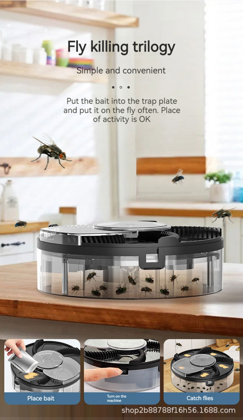 【100% Capture】USB automatic electric fly trap 100% fly killer pest ...