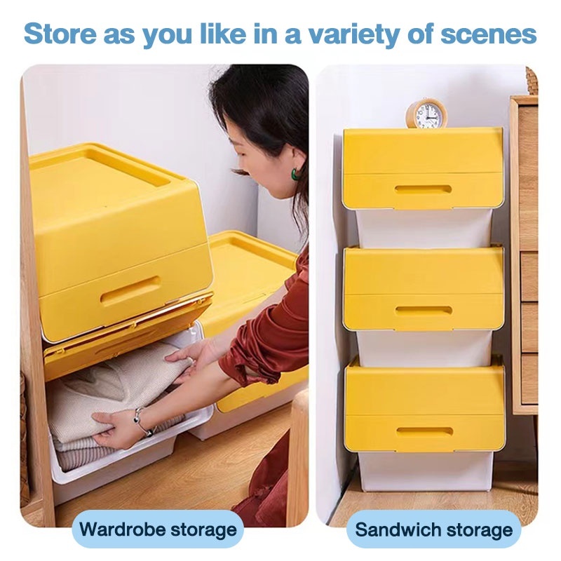 STON Flip Top Storage Box Stackable Multifunction Nordic Organizer Toy ...