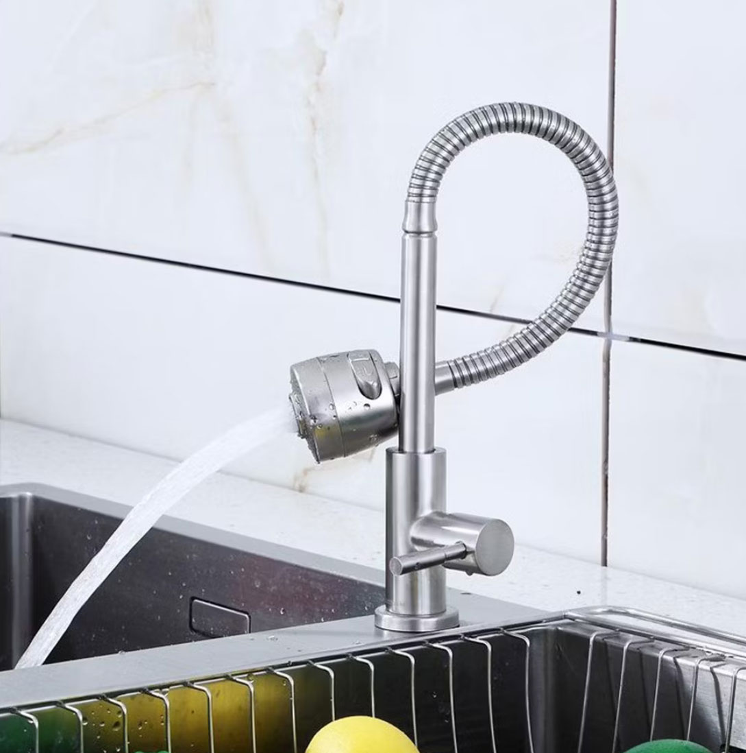304 Stainless Steel Kitchen Faucet Gripo kitchen tap Flexible Hose ...