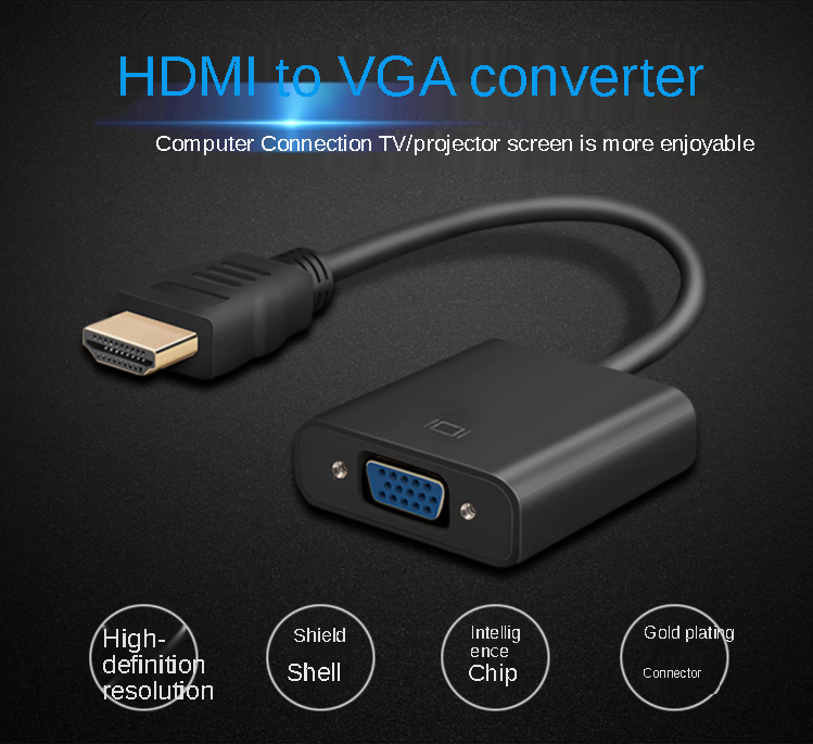 HDMI to VGA Cable Adapter HDTV/Computer/Projector Converter Cable with ...