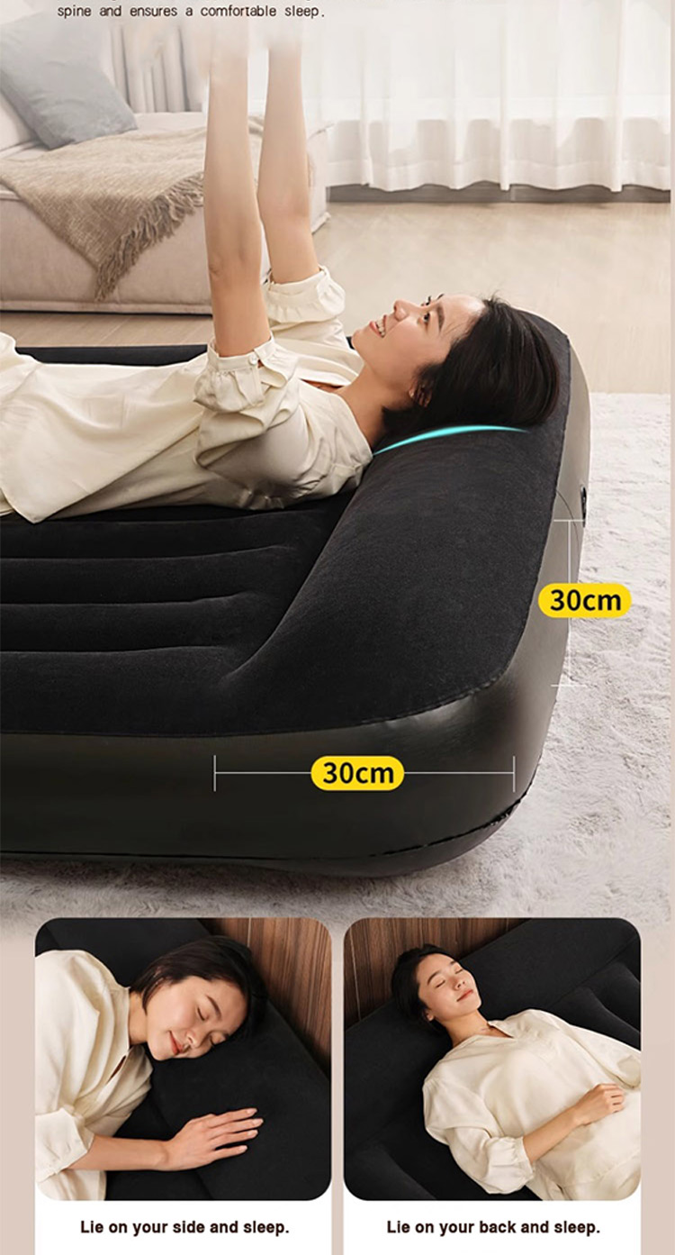 Portable Air Bed Single Double Queen King Size Inflatable Bed Family ...