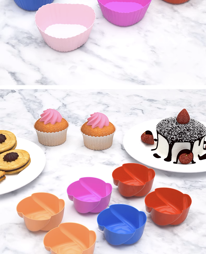 AshleyShop 9 Colors Multiple Shape Silicone Puto Cup Molder Muffin Cup ...