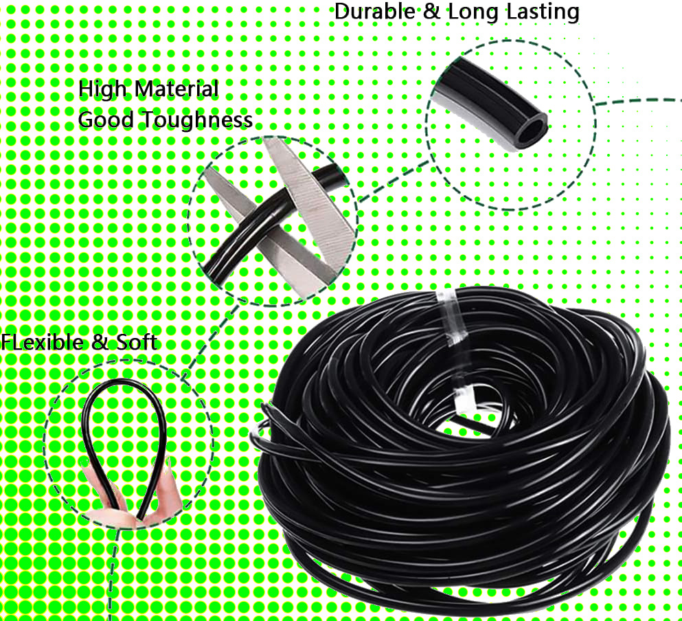 50m / 100m / 200m - 4/7mm Micro Drip Irrigation Gardens Watering Hose ...