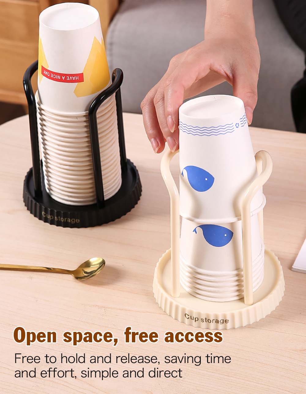 Paper Cup Rack Disposable Cup Storage Rack For Kitchen And Office ...