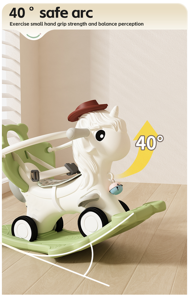 3in1 Rocking Horse Rider Push Car Rocker Pony Trojan Toys Children's ...